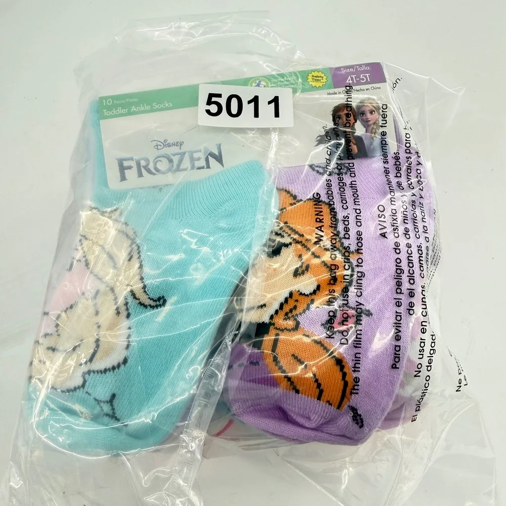 NEW Disney Toddler 4T-5T 20 Ankle Socks Pink Blue Minnie Mouse‎ Frozen Elsa Anna